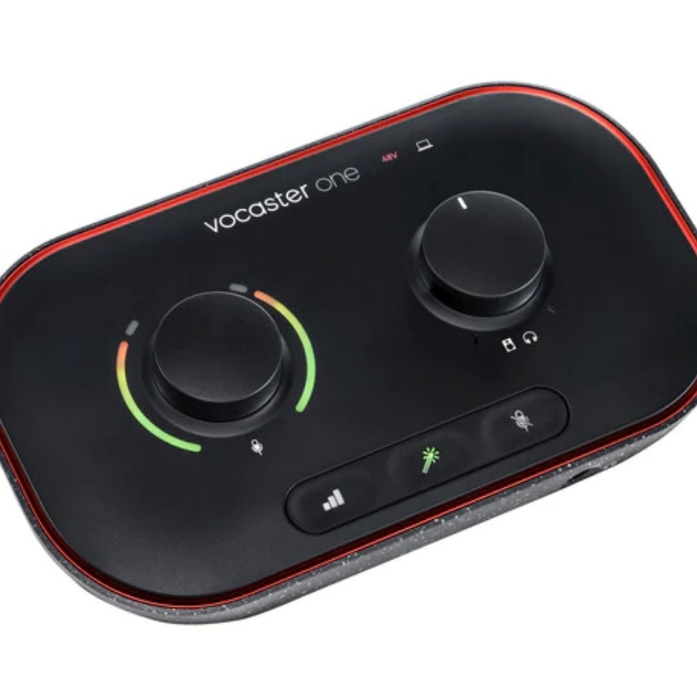 Focusrite Vocaster One Audio Interface for Podcasting and Recording as Solo Crea